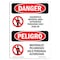 Signmission Safety Sign, OSHA, 14" Height, Rigid Plastic, Hazardous Material Authorized Spanish OS-DS-P-1014-VS-1312 - alternate 1